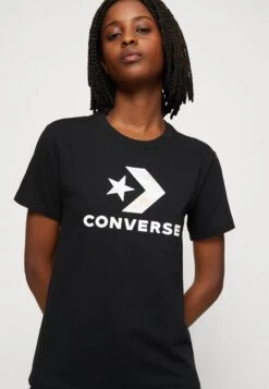 Floral Star Chevron Short Sleeve - Print T-Shirt - Converse Black -Converse Store 060ddf2ae14a44efb7104121389f4793