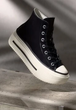 Converse CHUCK TAYLOR ALL STAR LIFT DOUBLE STACK PLATFORM - High-top Trainers - Black/egret