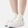 Converse Chuck Taylor All Star Lift Platform Summer Florals - High-Top Trainers - Cheeky Coral/White