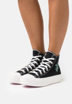 Converse Chuck Taylor All Star Lift - High-Top Trainers - Black/Wintage White/Light Artic Pink