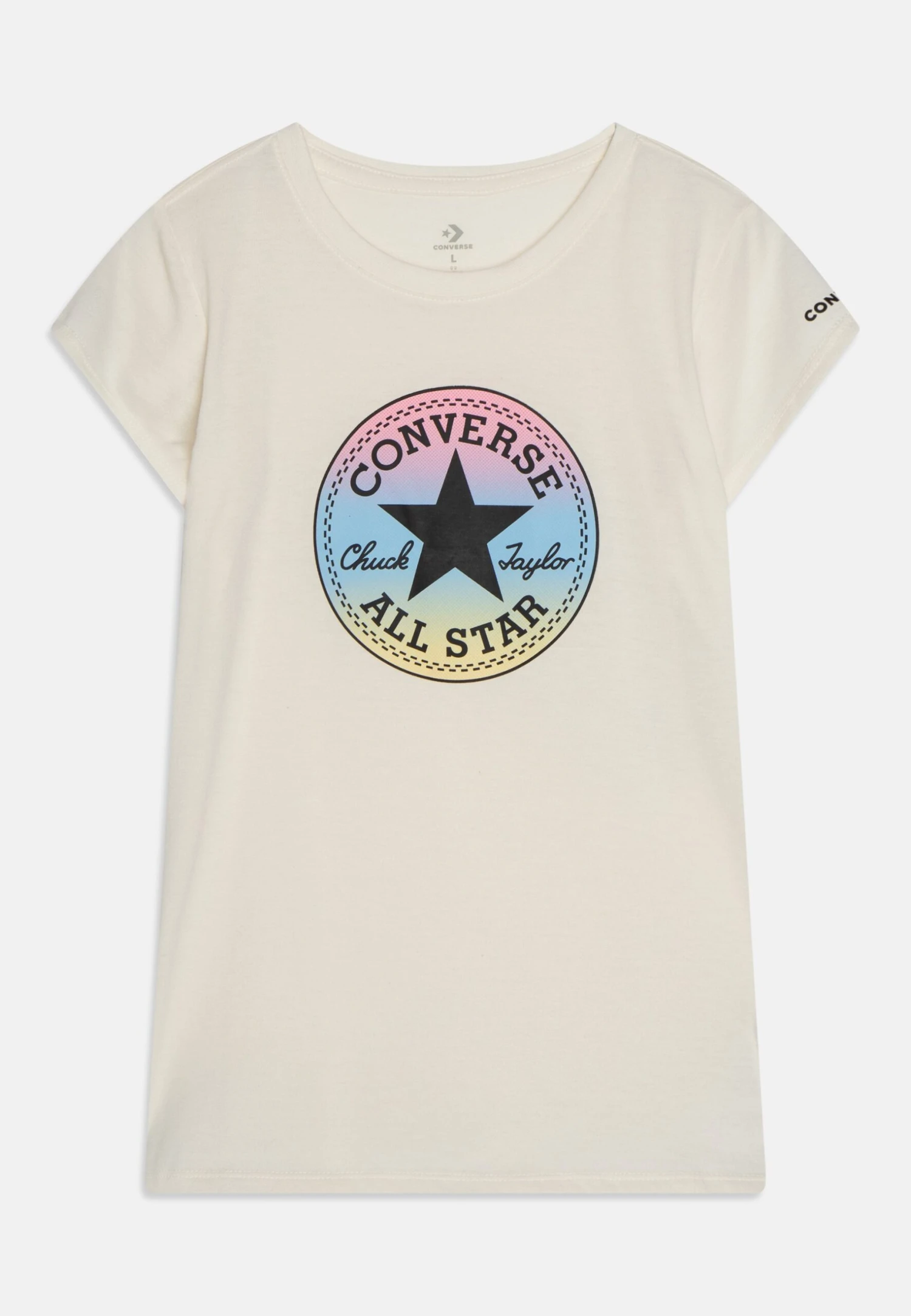 Converse Chuck Patch - Print T-Shirt - Egret 1 Converse Chuck Patch - Print T-Shirt - Egret