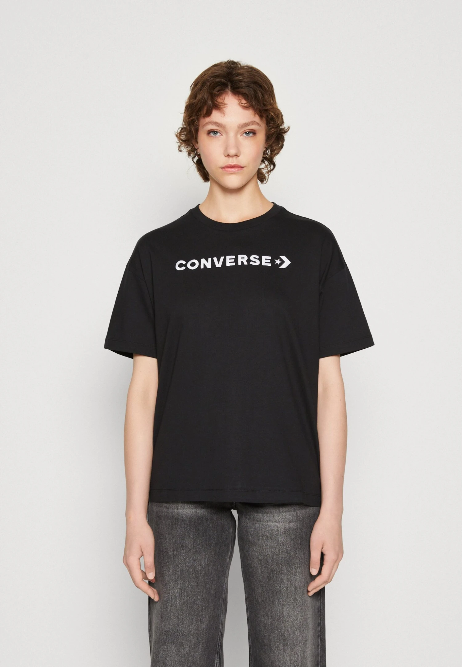 Converse Oversized Wordmark - Basic T-Shirt - Black 1 Converse Oversized Wordmark - Basic T-Shirt - Black