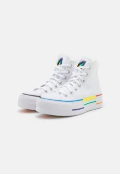 Converse Chuck Taylor All Star Lift - High-Top Trainers - White/Fresh Yellow/Gnarly Blue -Converse Store 10eecf85a03346eabf0f9d39649c0795
