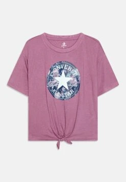 Converse Boxy Graphic Tie Front - Print T-Shirt - Dreamy Dahlia