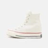 Converse CHUCK 70 INTERNAL WEDGE PREMIUM - High-top Trainers - Egret/black/red