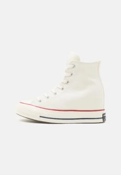 Converse CHUCK 70 INTERNAL WEDGE PREMIUM - High-top Trainers - Egret/black/red
