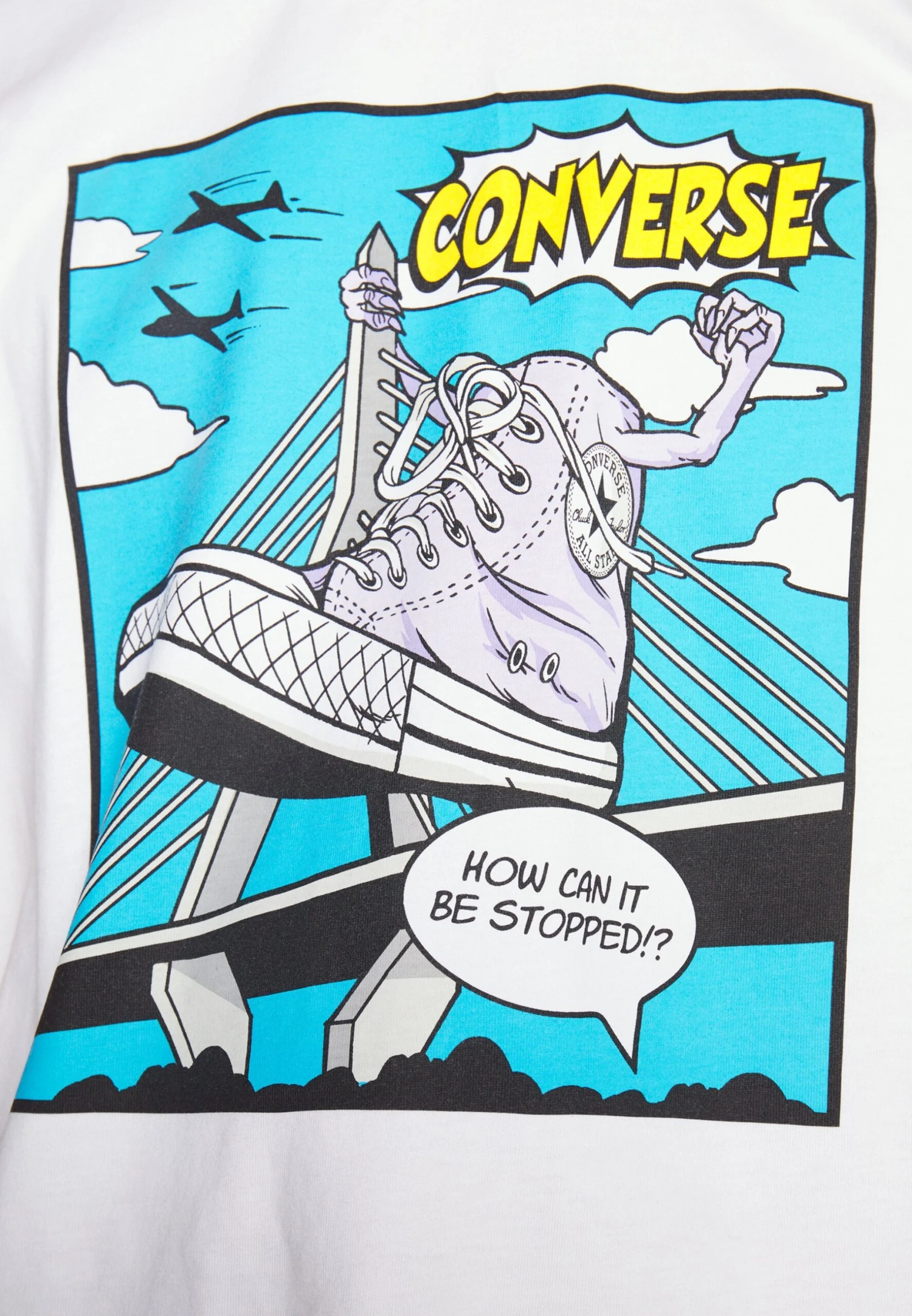 Converse Comic Graphic- Print T-Shirt - White 5 Converse Comic Graphic- Print T-Shirt - White - Image 5