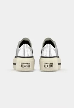 Converse CHUCK TAYLOR ALL STAR LIFT DOUBLE STACK - Trainers - Silver-coloured Metallic/egret/black -Converse Store 286761878c3f40f0aca737016a46dd9e