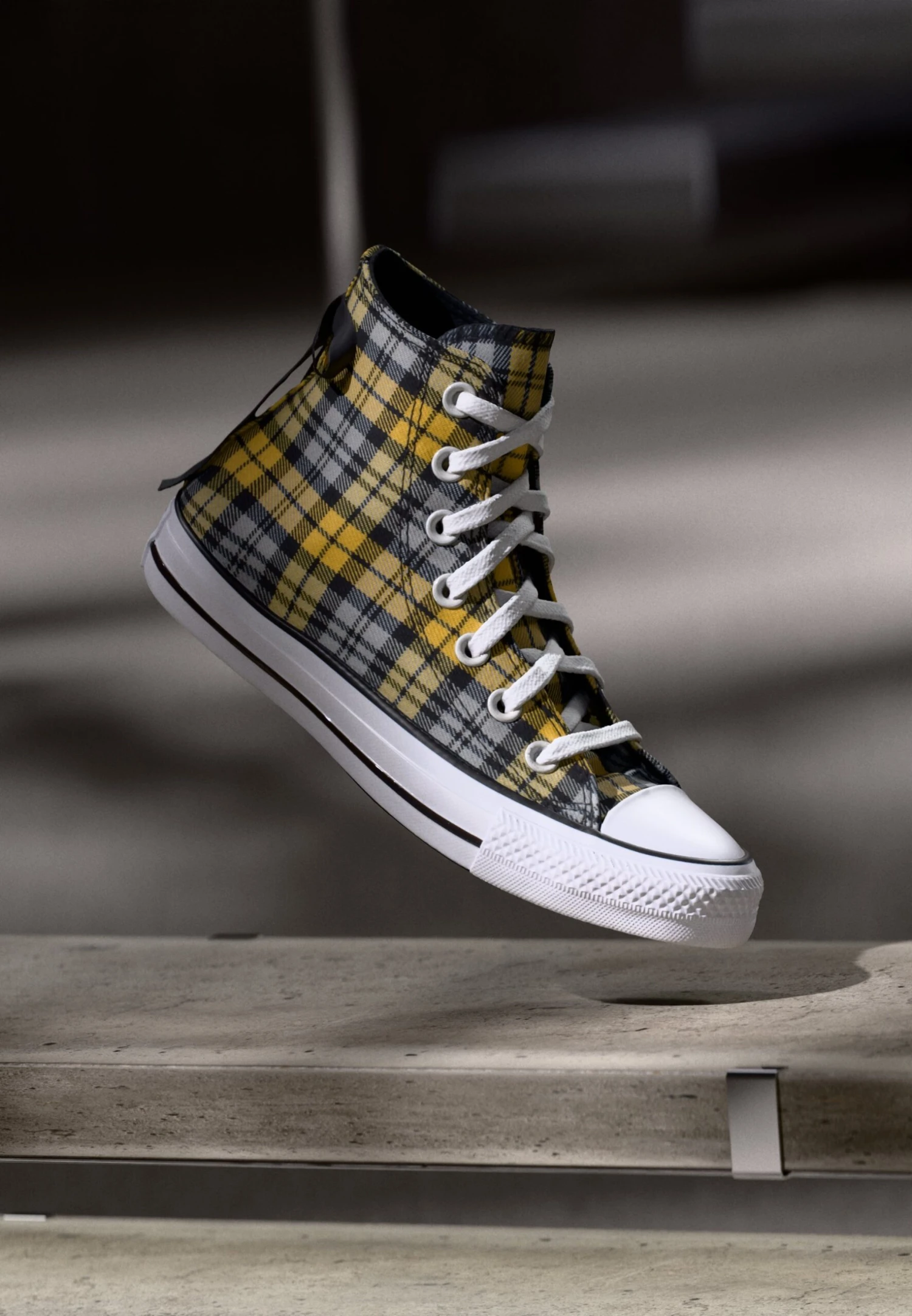 Converse CHUCK TAYLOR ALL STAR PLAID - High-top Trainers - Black/yellow/white 1 Converse CHUCK TAYLOR ALL STAR PLAID - High-top Trainers - Black/yellow/white