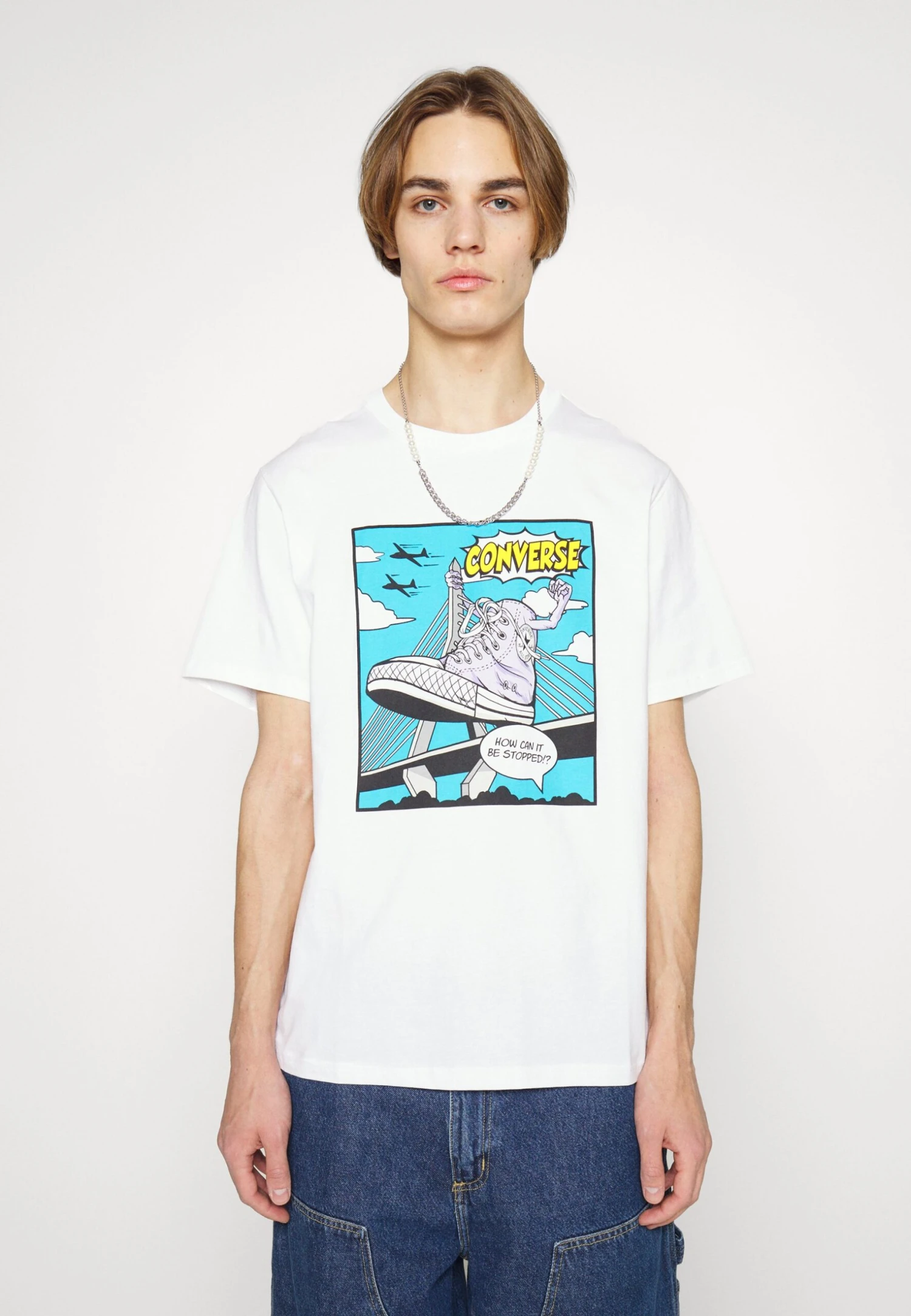 Converse Comic Graphic- Print T-Shirt - White 1 Converse Comic Graphic- Print T-Shirt - White