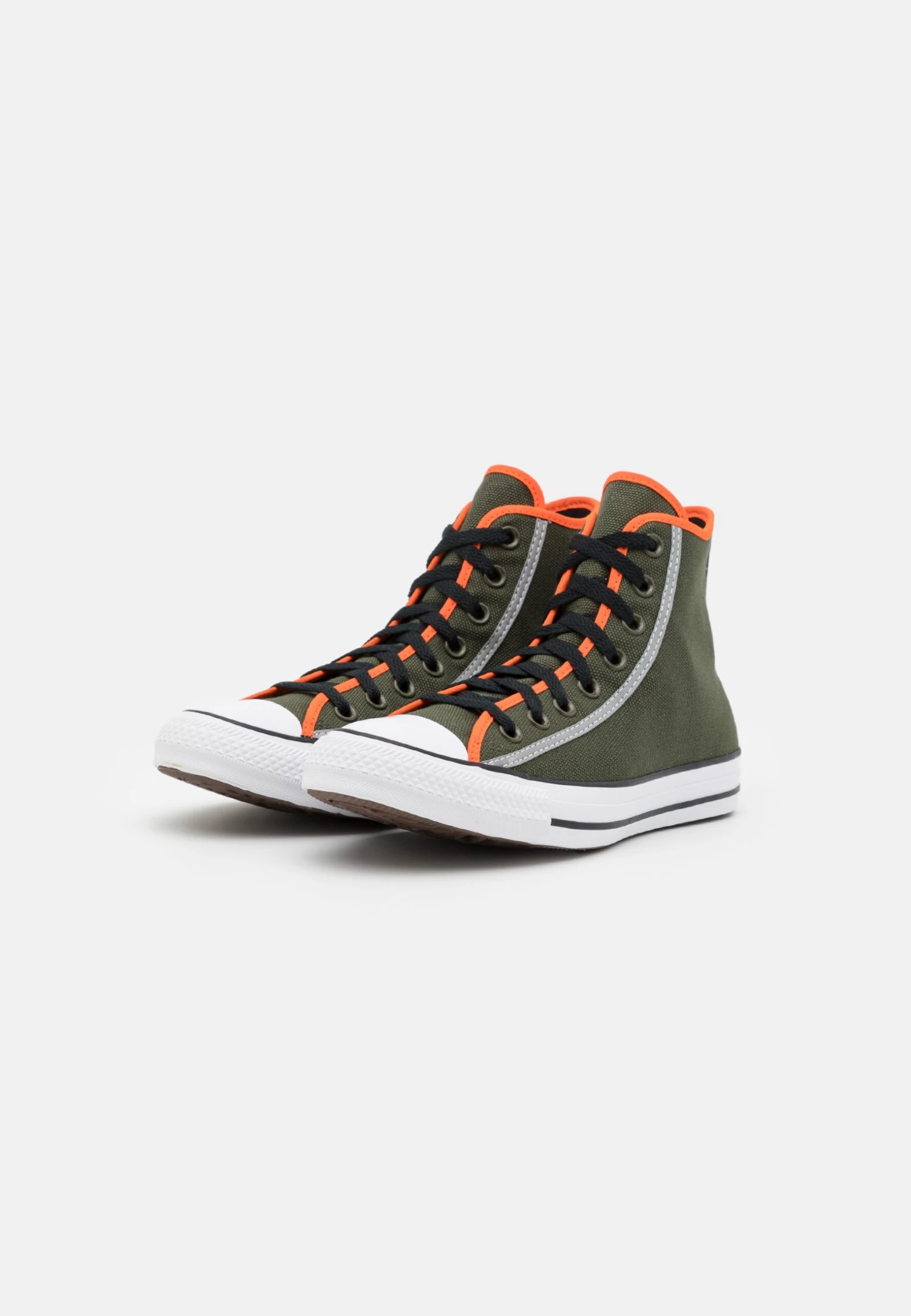 Converse Chuck Taylor All Star Reflective Unisex - High-Top Trainers - Cargo Khaki/Bold Mandarin 2 Converse Chuck Taylor All Star Reflective Unisex - High-Top Trainers - Cargo Khaki/Bold Mandarin - Image 2