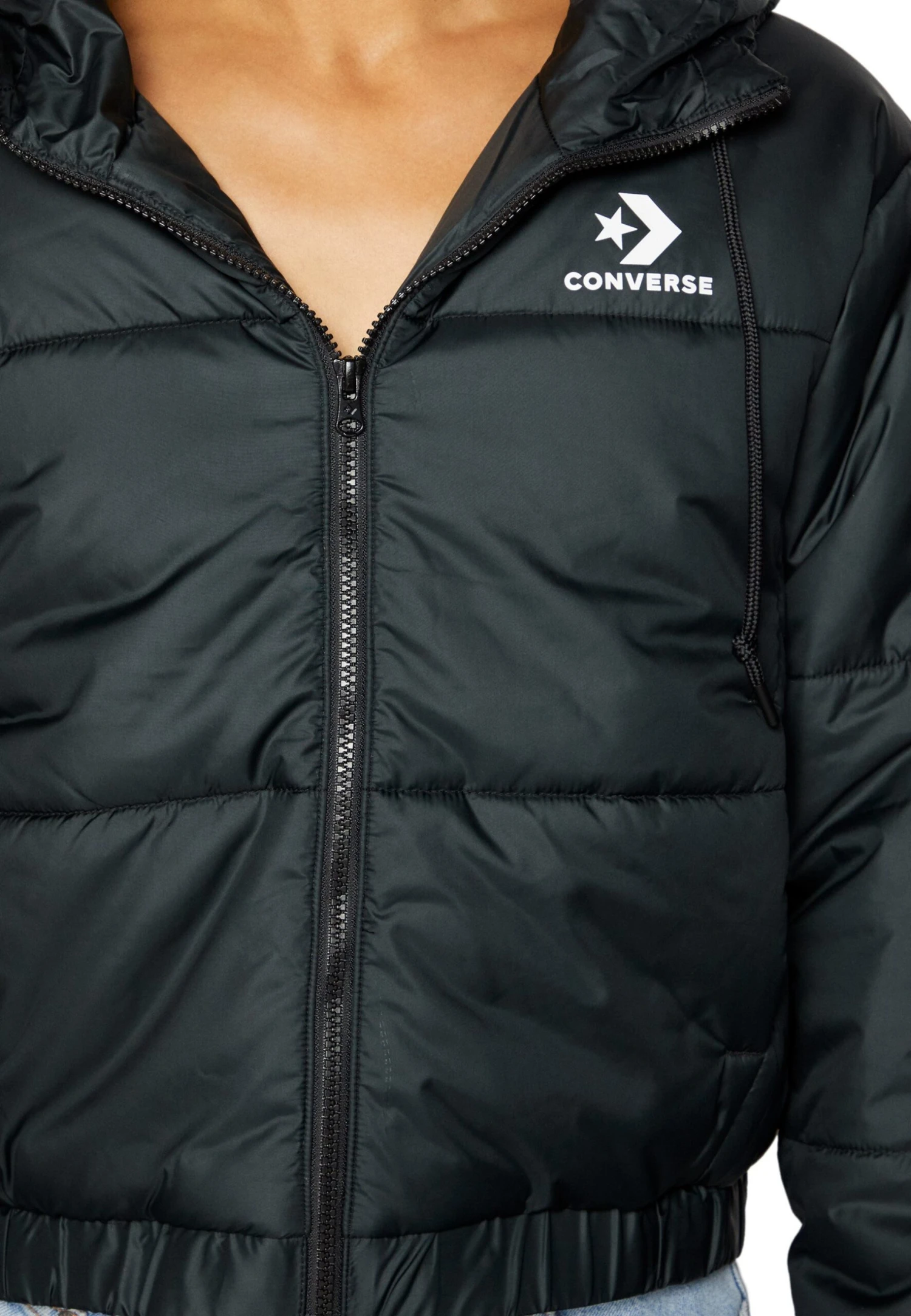Converse Short Puffer Jacket - Winter Jacket - Black 6 Converse Short Puffer Jacket - Winter Jacket - Black - Image 6