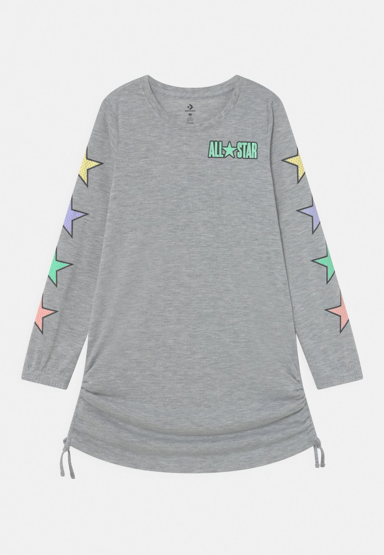 Converse Ruched Dress - Jersey Dress - Light Gray Heather 1 Converse Ruched Dress - Jersey Dress - Light Gray Heather