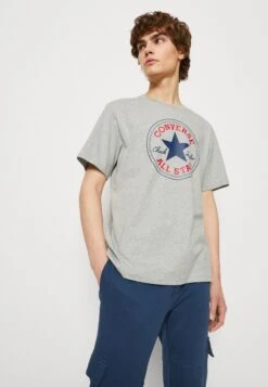 Converse Go To All Star Patch Logo Unisex - Print T-Shirt - Vintage Grey Heather -Converse Store 31e4ea33307a4a60bbf3607b29993ef7