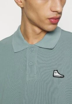 Converse Shoe Patch - Polo Shirt - Tidepool Grey -Converse Store 3328df661bfc4613b035c1588c1ec427
