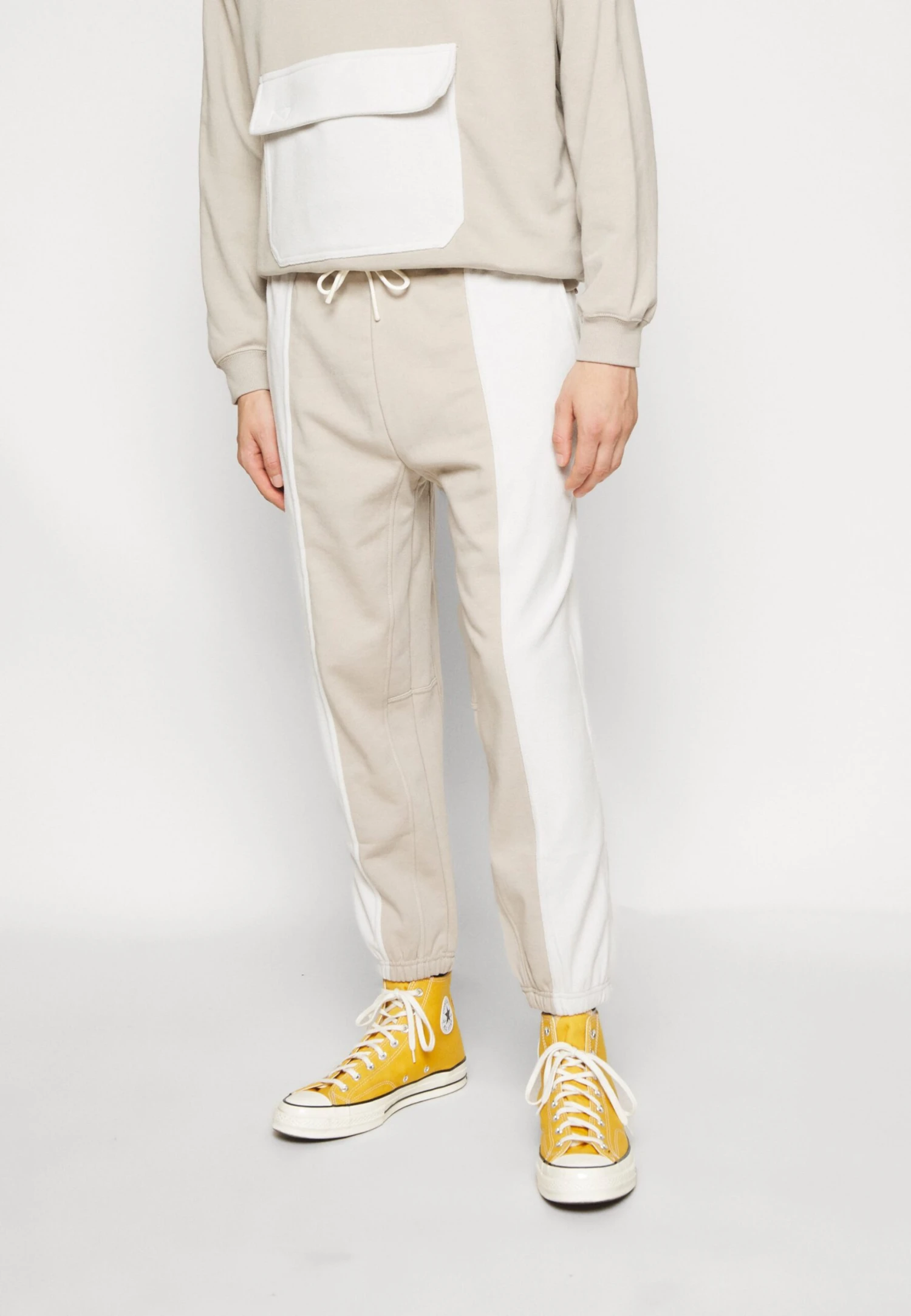 Converse Paneled Jogger - Tracksuit Bottoms - Papyrus 3 Converse Paneled Jogger - Tracksuit Bottoms - Papyrus - Image 3