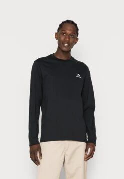 Converse Embroidered Star Chevron Long Sleeve Tee Unisex - Long Sleeved Top - Black