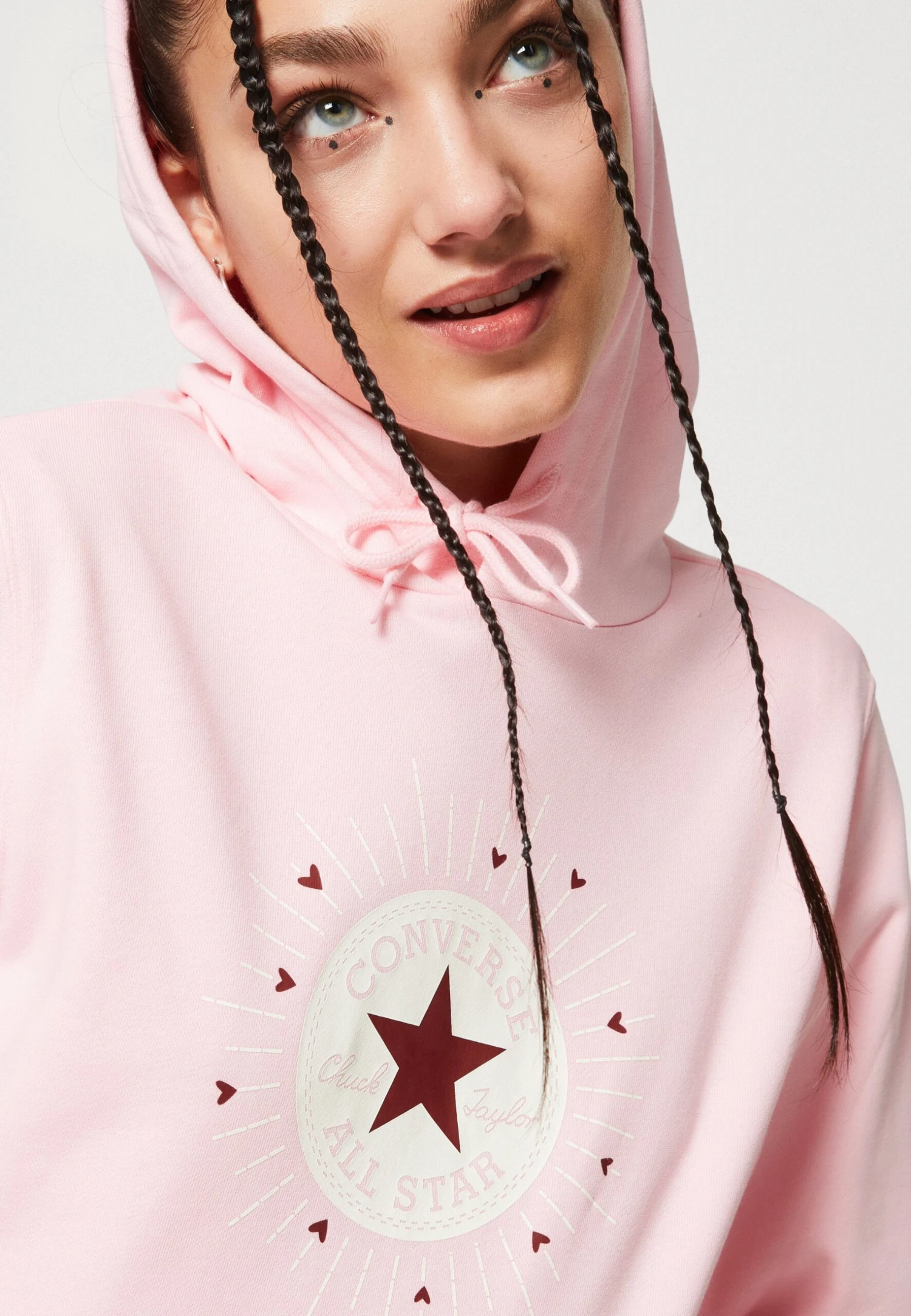 Converse Radiating Love Classic Fit Hoodie - Sweatshirt - Sunrise Pink 6 Converse Radiating Love Classic Fit Hoodie - Sweatshirt - Sunrise Pink - Image 6