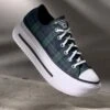 Converse CHUCK TAYLOR ALL STAR LIFT DOUBLE STACK PLATFORM PLAID - Trainers - Navy/black/branch Out