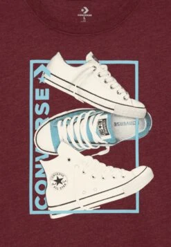 Converse SHOE TEE - Print T-shirt - Deep Bordeaux Heather -Converse Store 40b208b85c814fbba466764479ea84ee
