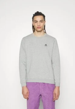 Converse Go To Embroidered Star Chevron Crew Unisex - Sweatshirt - Vintage Grey Heather