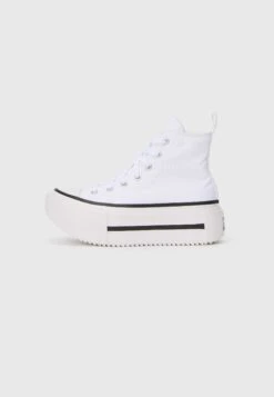 Converse CHUCK TAYLOR ALL STAR LIFT DOUBLE STACK UNISEX - High-top Trainers - White/black/egret