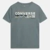 Converse Wordmark Chest Stripe Unisex - Print T-Shirt - Cocoon Blue