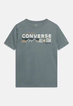 Converse Wordmark Chest Stripe Unisex - Print T-Shirt - Cocoon Blue