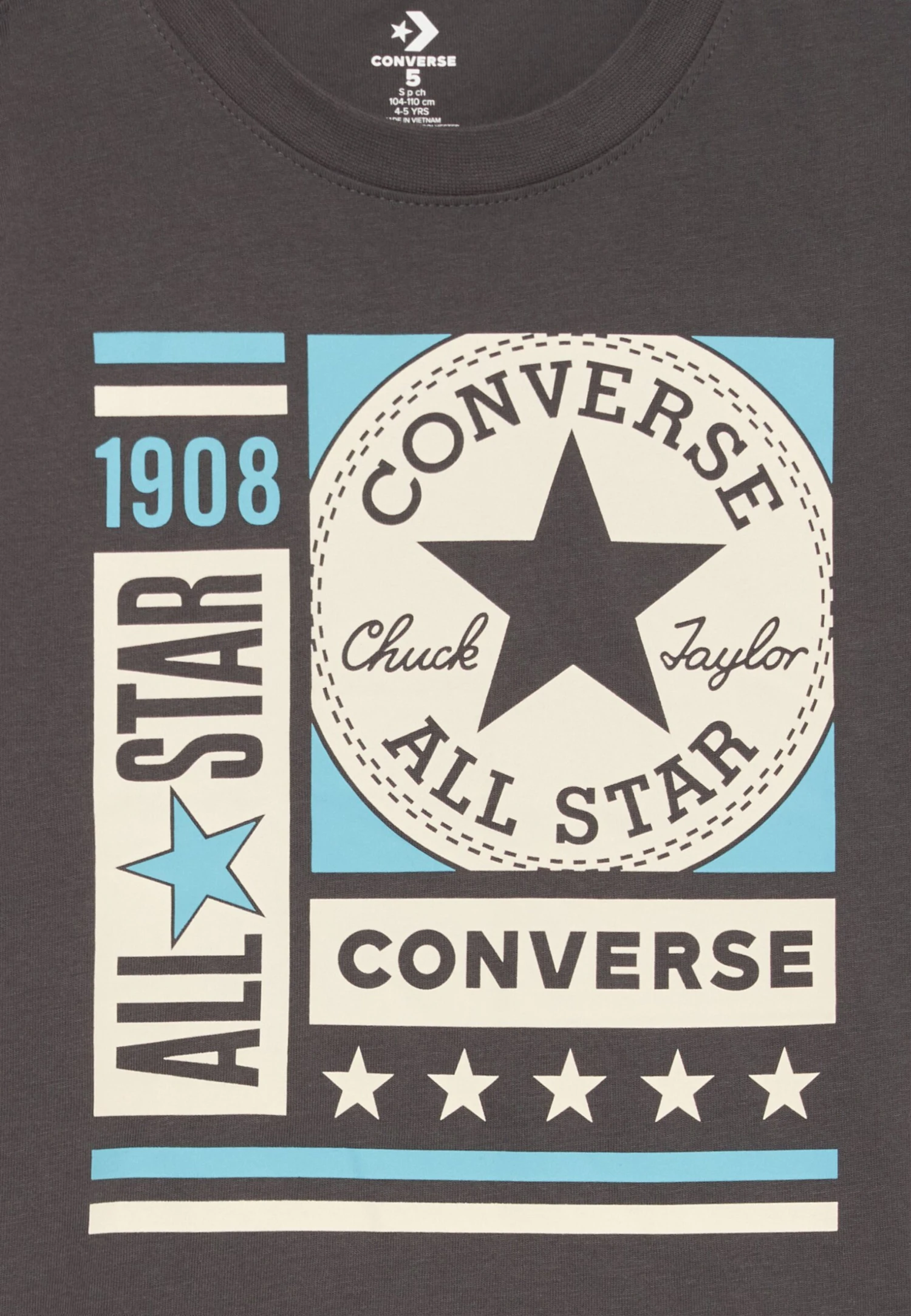 Converse BLOCKS LOGO TEE - Print T-shirt - Dark Matter 3 Converse BLOCKS LOGO TEE - Print T-shirt - Dark Matter - Image 3