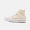 Converse Chuck Taylor All Star Eva Lift Platform Cheer Camp Unisex - High-Top Trainers - Natural Ivory/Oat Milk/White