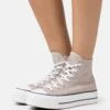 Converse Chuck Taylor All Star Lift Platform - High-Top Trainers - Stone/White/Black