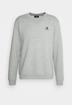 Converse Go To Embroidered Star Chevron Crew Unisex - Sweatshirt - Vintage Grey Heather -Converse Store 5c9a5f98fcd7433d9c612090f2bbf8e2