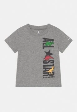 Converse Dinoverse Vertical All Star Tee Unisex - Print T-Shirt - Grey Heather/Black