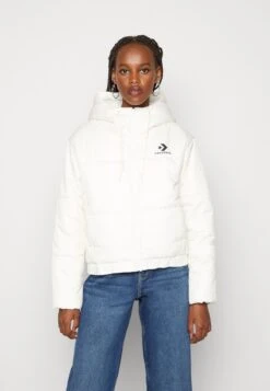 Converse Short Puffer Jacket - Winter Jacket - Egret