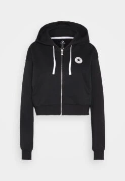 Converse Retro Chuck Taylor Full Zip Hoodie - Zip-Up Sweatshirt - Black -Converse Store 65f63753de314edaa4ca7377b28889fa