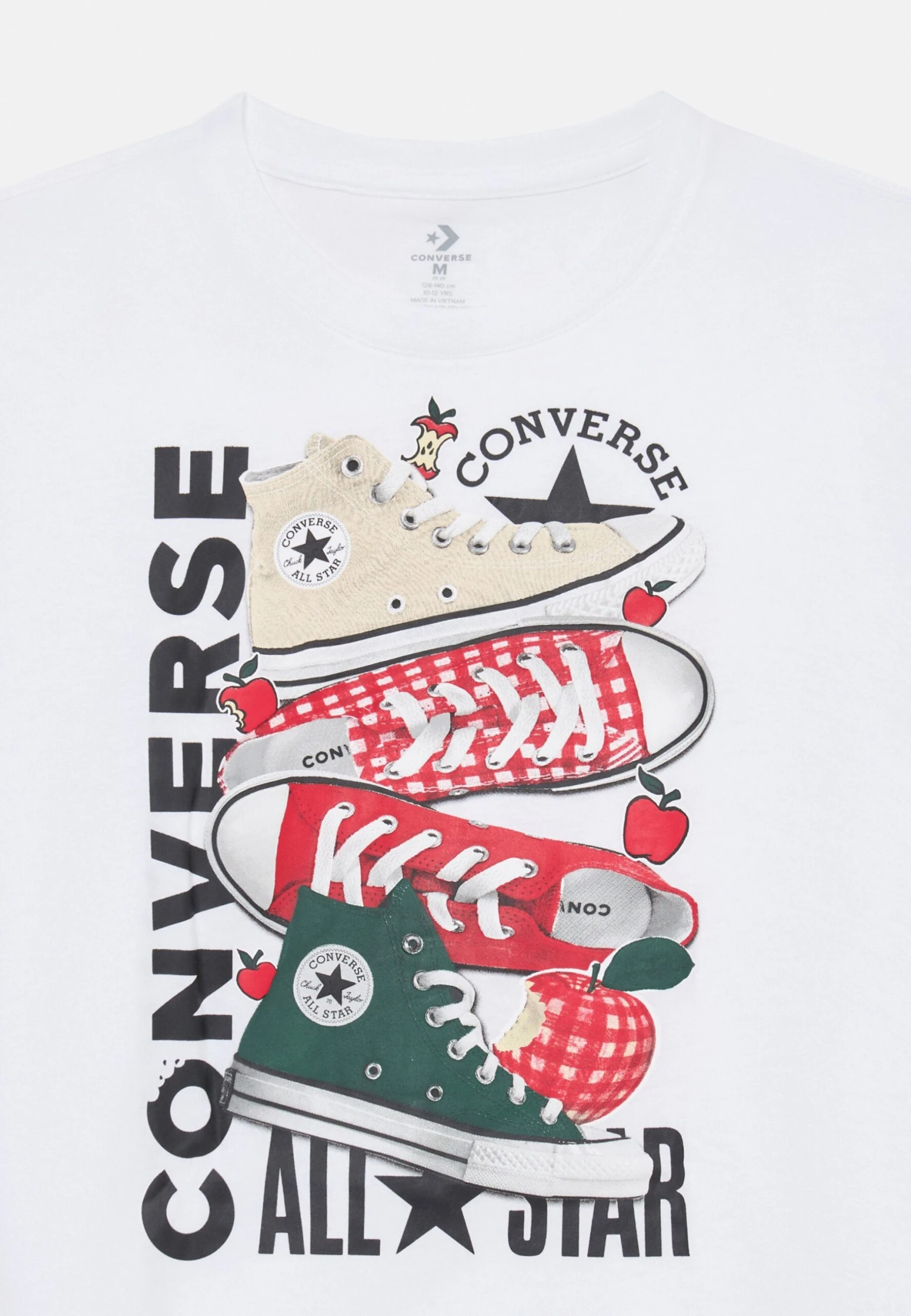 Converse APPLE STACK TEE - Print T-shirt - White 3 Converse APPLE STACK TEE - Print T-shirt - White - Image 3