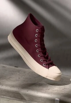 Converse CHUCK TAYLOR ALL STAR DURABLE UNISEX - High-top Trainers - Deep Bordeaux/natural Ivory