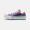 Converse Chuck Taylor All Star Lift Glitter Drip - Trainers - Baltic Blue/White/Soft Red