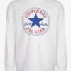 Converse CHUCK PATCH LONG SLEEVE TEE - Long Sleeved Top - White