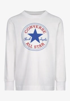 Converse CHUCK PATCH LONG SLEEVE TEE - Long Sleeved Top - White