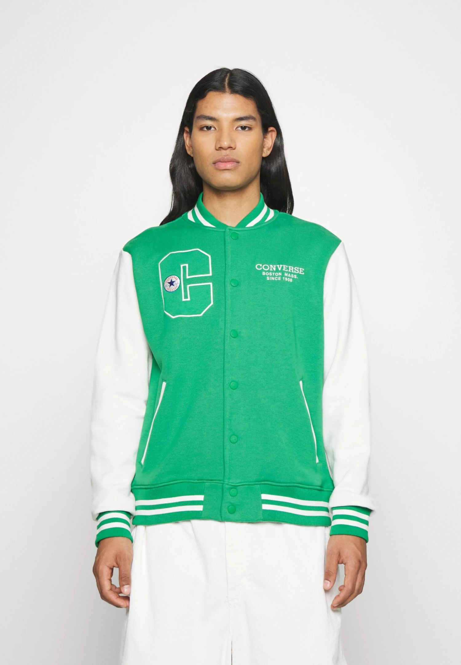 Converse Chuck Patch Jacket - Zip-Up Sweatshirt - Green 4 Converse Chuck Patch Jacket - Zip-Up Sweatshirt - Green - Image 4