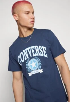 Converse Retro Collegiate Unisex - Print T-Shirt - Navy -Converse Store 76f7a2ea13a341b79bd475638a37f3a1