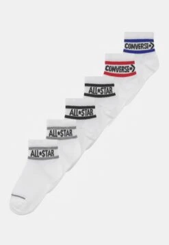 Converse Wordmark Ankle Unisex 6 Pack - Socks - White