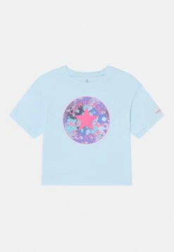 Converse Short Sleeve Floral Chuck Patch - Print T-Shirt - Agate Blue
