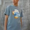 Converse Star Chevron Ocean - Print T-Shirt - Tidepool Grey