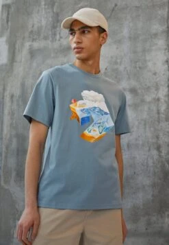 Converse Star Chevron Ocean - Print T-Shirt - Tidepool Grey