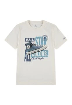 Converse PATCHWORK SNEAKER TEE - Print T-shirt - Egret