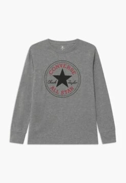 Converse Chuck Patch Long Sleeve Tee Unisex - Long Sleeved Top - Grey