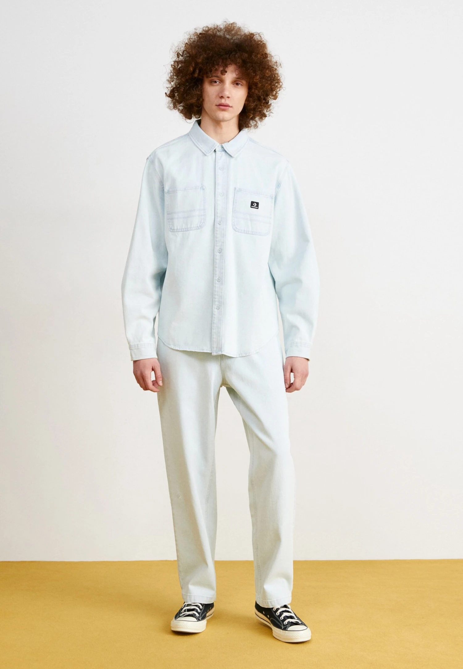 Converse BUTTON UP - Shirt - Light Bleached Denim 2 Converse BUTTON UP - Shirt - Light Bleached Denim - Image 2