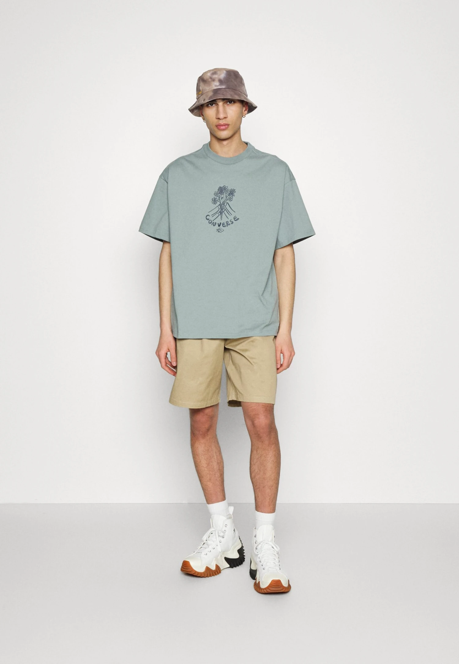 Converse Flower Friends - Print T-Shirt - Tidepool Grey 5 Converse Flower Friends - Print T-Shirt - Tidepool Grey - Image 5